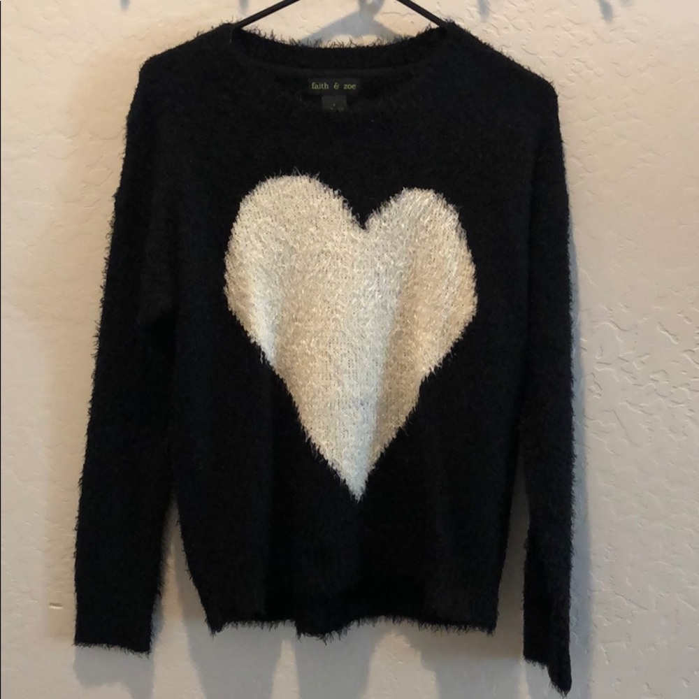 Faith and Zoe Heart Sweater